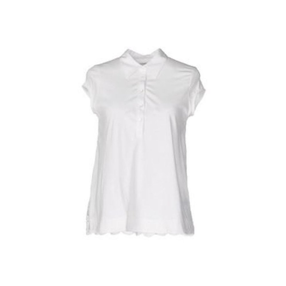 ALPHA STUDIO AD-4461B Latte POLO Top Shirt SANGALLO Back Lace Cotton ( 42 )